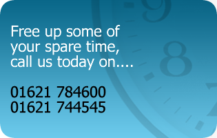 Free up some of your spare time, call today on 01621 784600 or 01621 744545